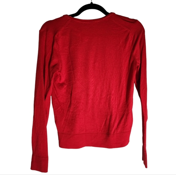 Banana Republic Red Button Down Cotton Blend Cardigan Sweater Size Small - Picture 2 of 3